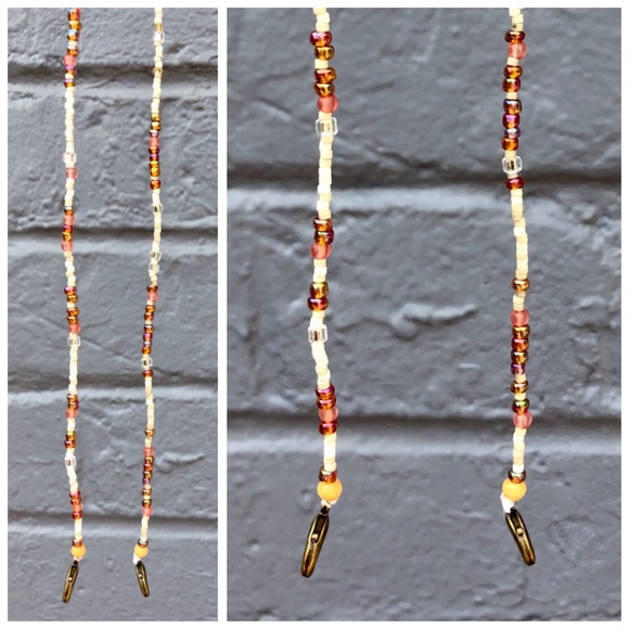 Hand Beaded Delicate Face Mask Chain Bead Necklace - Picture 9 of 13